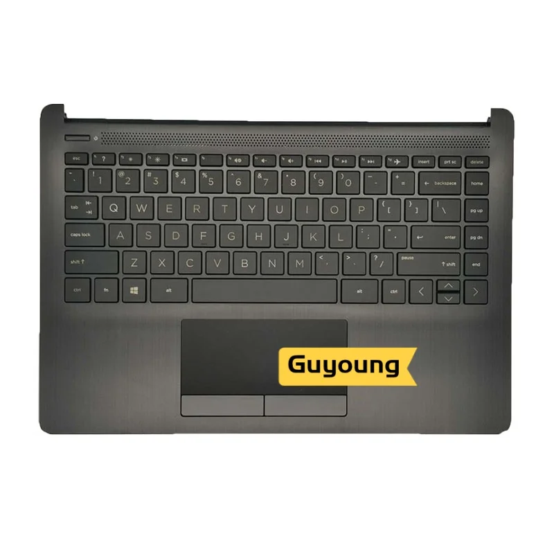 노트북 팜레스트 상단 케이스 커버, 미국 영어 L24818-001 그레이 실버 하우징, HP 14-DF 14-DK 14-CF 14S-CR TPN-I130 340 G5