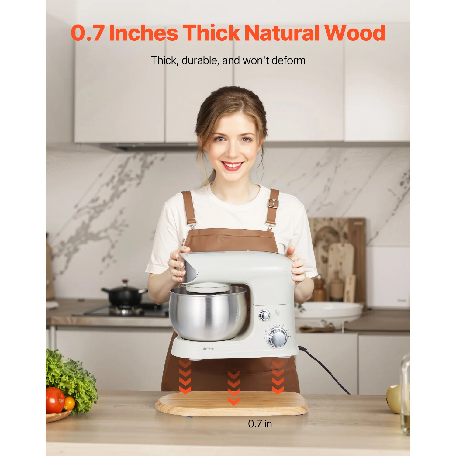 SucceBuy 2 Size Kitchen Appliance Sliding Tray fit Tilt Head 4.5-8Qt Mixer Rolling Tray for Countertop Blender Storage
