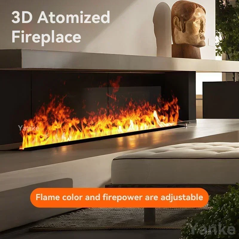 Smart Fireplace APP Control 3D Colorful Flame Atomized LED ECO Water Vapor Indoor Electric Fireplace TV Wall Living Room Decor