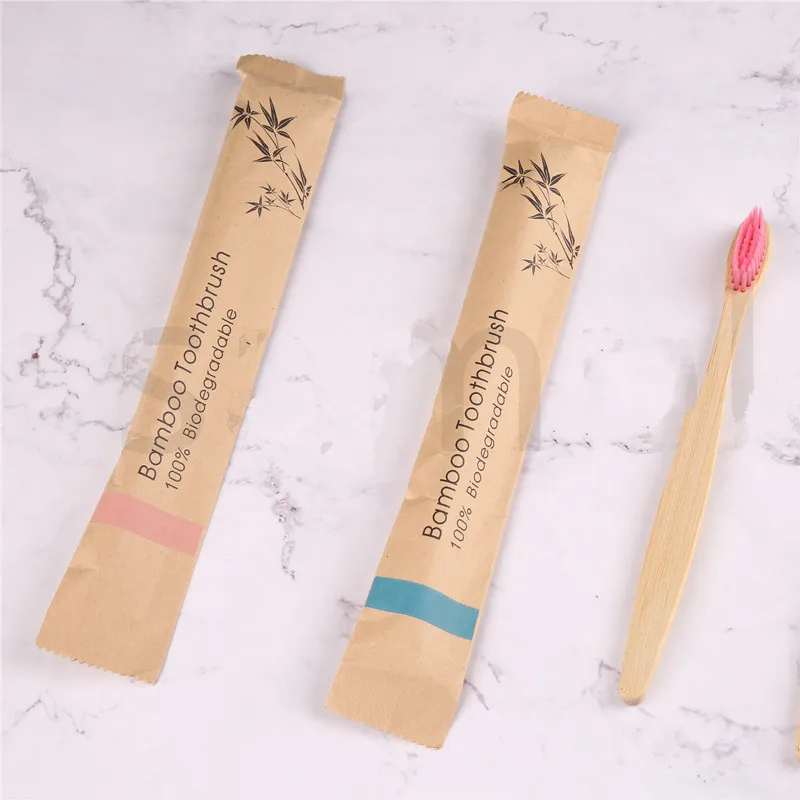 

1pc ECO Friendly Toothbrush Bamboo Toothbrushes Resuable Portable Adult Wooden Soft Tooth Brush For Home Travel Hotel Oral Care