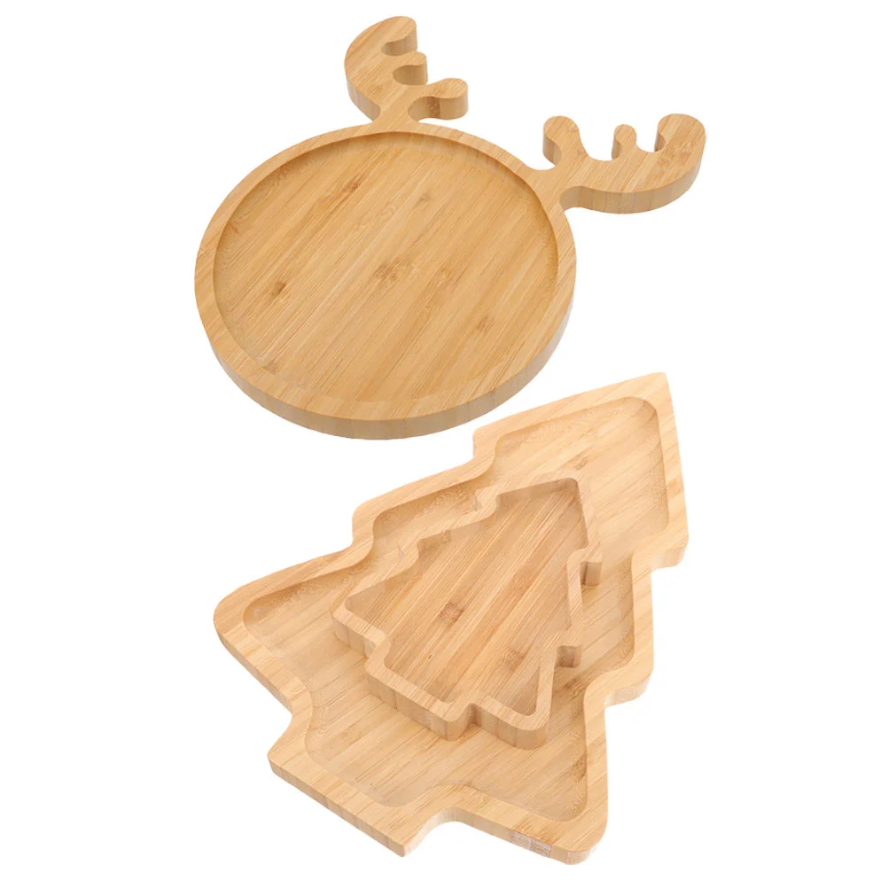 

Christmas Tree Deer Shaped Candy Snacks Nuts Seeds Dry Fruits Plate Dessert Serving Dish Fruit Cheese Tray Tableware