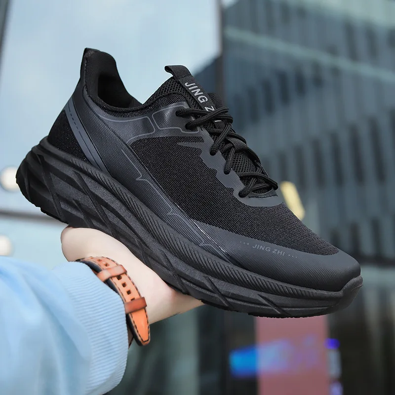 2024 New Sneakers Men Platform Running Sports Shoes Fashion Lace Up Mens Casual Vulcanize Shoes Chunky Non-slip Chaussure Homme 2
