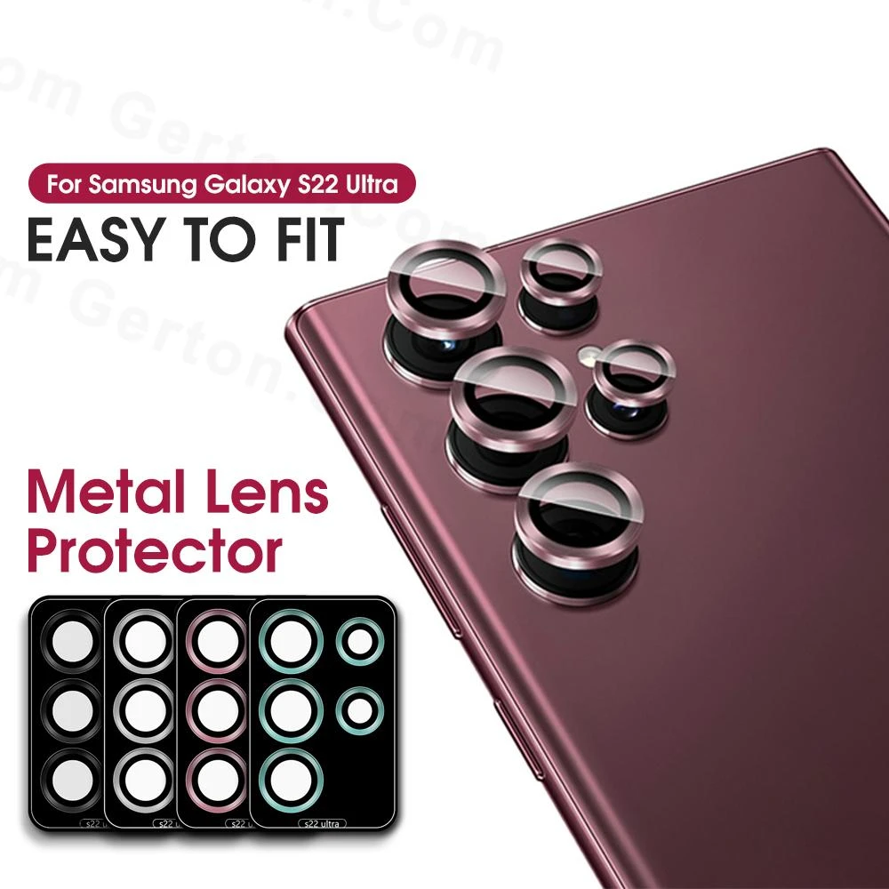 For Samsung Galaxy S22 Ultra Camera Lens Protectors Metal Camera Ring Case Glass For Samsung S 22 S22Ultra 5G Protective Cap best phone screen protector