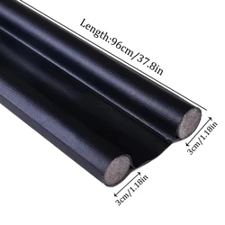 Windproof Door Bottom Seal Strip - Double Protector & Soundproof Draft Excluder (Black)