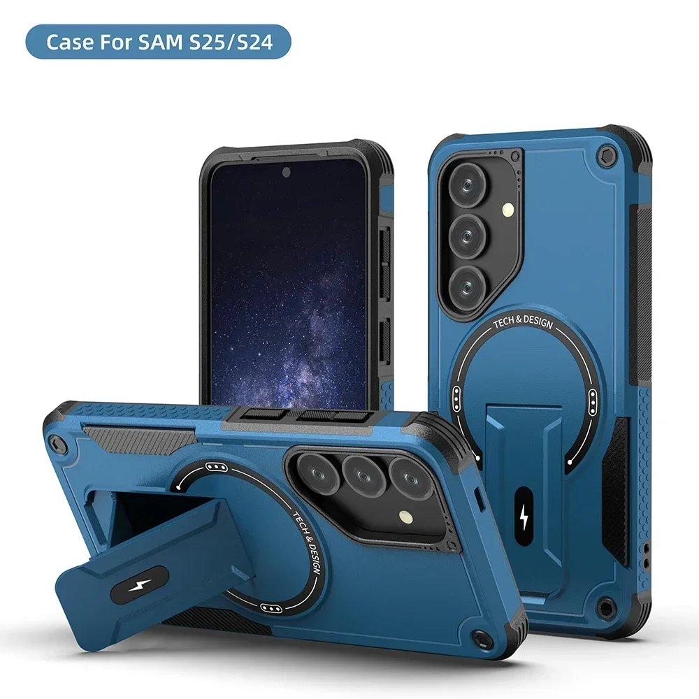 Magnetic Wireless Charging Case with Holder and Anti-Fall Protection