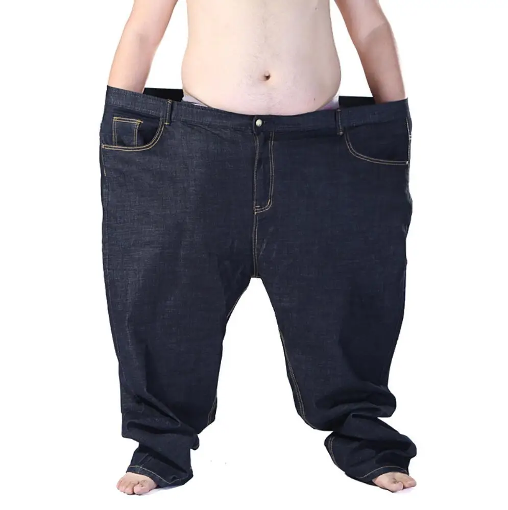 Plus Size men jeans 200KG Large size 14XL 11XL 12XL 15XL autumn and winter pants large stretch straight 50 54 56 60 black jeans 2