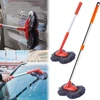 Car Mop Double Brush Head Stretching Handle Car Wash Brush Long Handle Cleaning Mop Windshield Roof Window Cleaning Maintenance 2