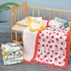 6 Layers Muslin Cotton Baby Receiving Blanket Infant Kids Swaddle Wrap Blanket Sleeping Warm Quilt Bed Cover Muslin Baby Blanket 1