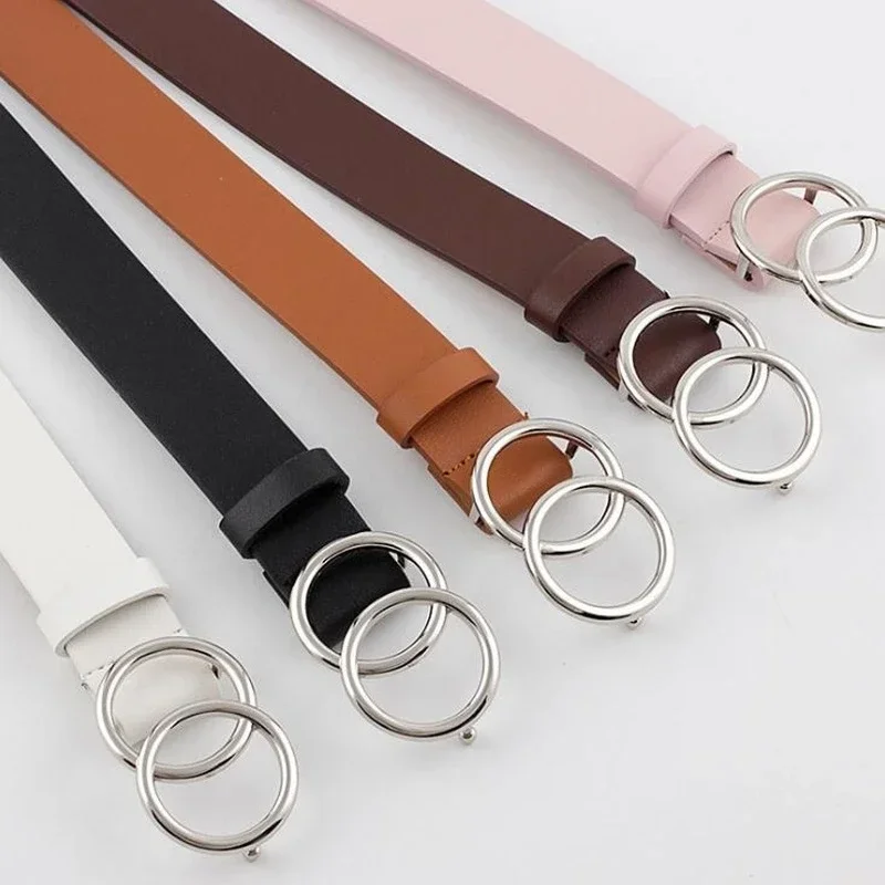 Silver Gold Double Ring Fashion Waist Belt