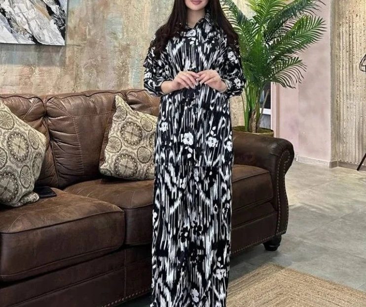 Pants Sets for Women 2024 Casual Style 2024 Spring Summer Vintage Loose Satin Printed Long Sleeved Wide Legged Women's Pants Set