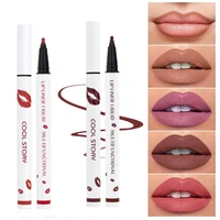 Liquid Lipliner Pencil Long Lasting Lips Cosmetic Tool Matte Soft Lip Liner Stick Quick Drying Smudge Proof Natural Lipstick Pen 2