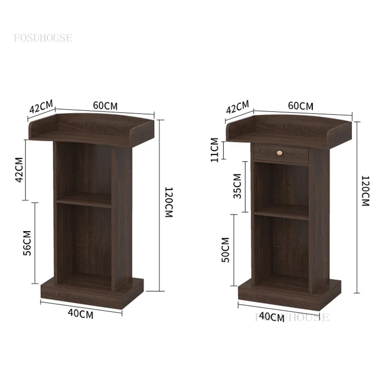 Minimalist Hotel Lobby Cafe Reception Desks Modern Restaurant Cashier Bookshelf Podium Teacher Classroom Church Lectern Pulpit H