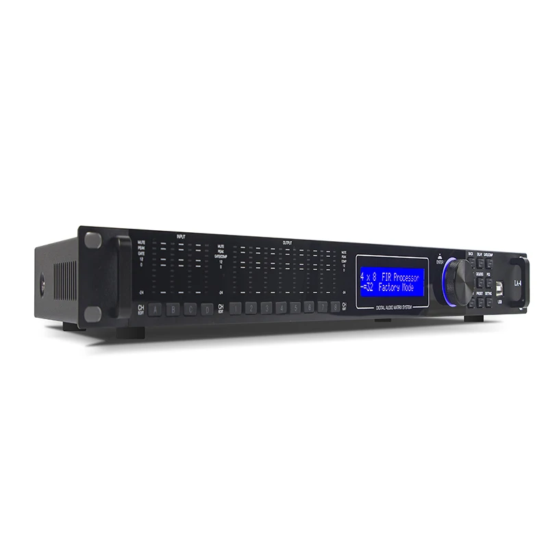 Audio Processor Paulkitson LA Series Digital Audio Processor 192KHz Professional Processor Audio 64-Bit DSP With Fir Speaker Management System