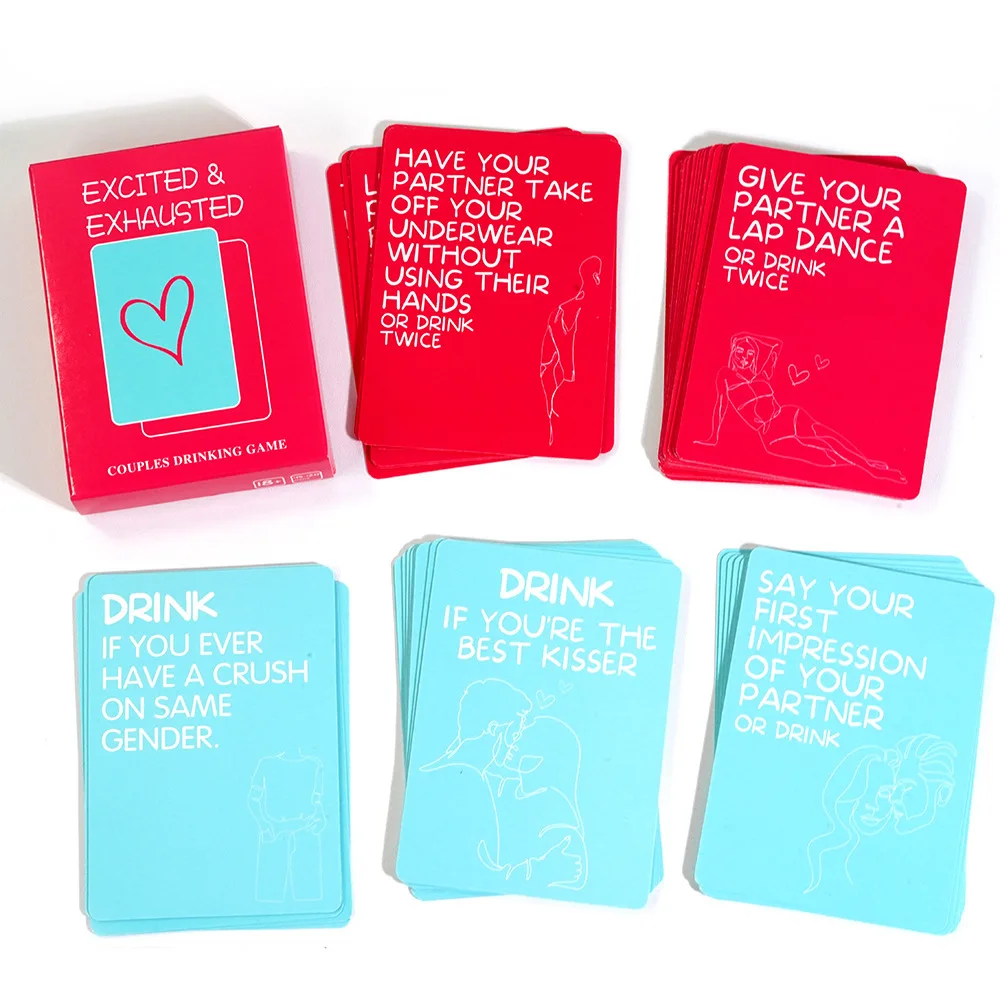 Adult Card Playing Game 50x Playing Cards Drinking Card Game For Couples