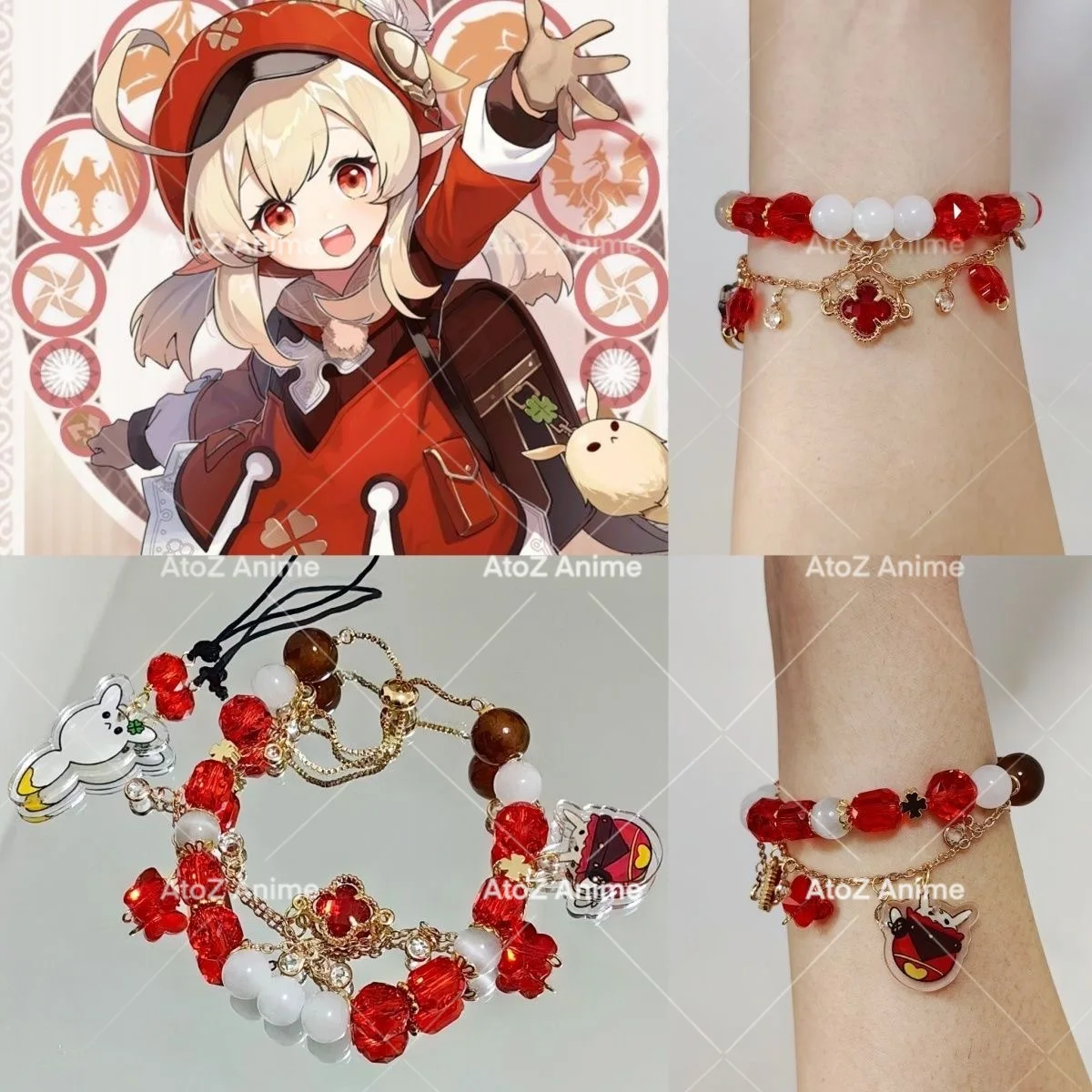 

Genshin Impact Klee Cosplay Bracelets Handmade Unisex Beads Anime Game Jewelry Accessories Gifts Free Shipping Item