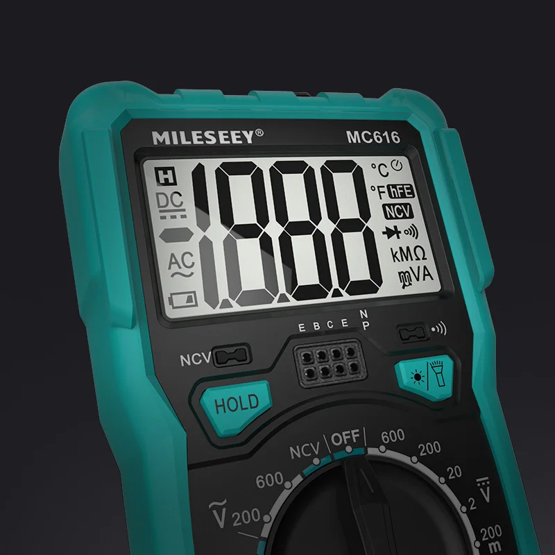 Мультиметр MILESEEY, цифровой измеритель напряжения и силы тока, с функцией True RMS