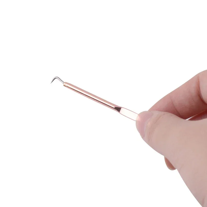 Acne Needles Set Stainless Steel Pimples Tweezers Clip Face Pore Cleaner Fat Particles Nose Blackhead Pimple Removal Tools 1 Box