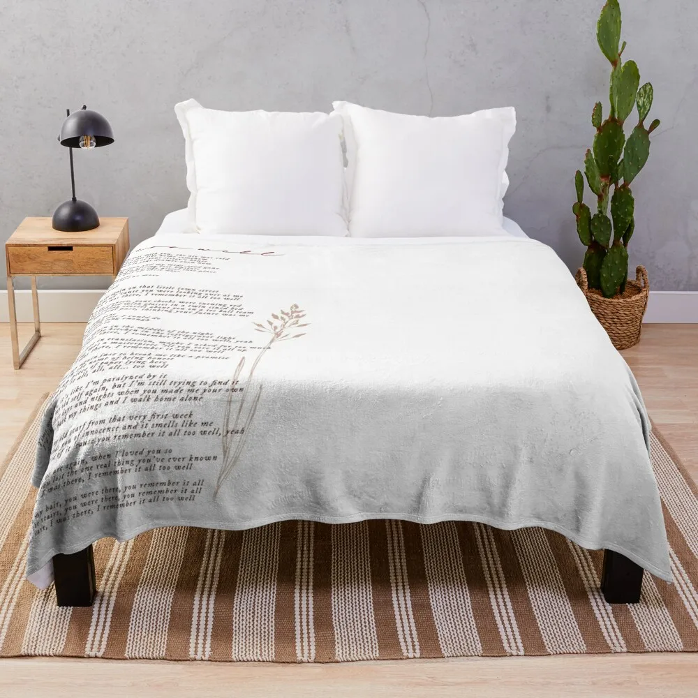 

all too well lyric Throw Blanket Softest Blanket Heavy Blanket