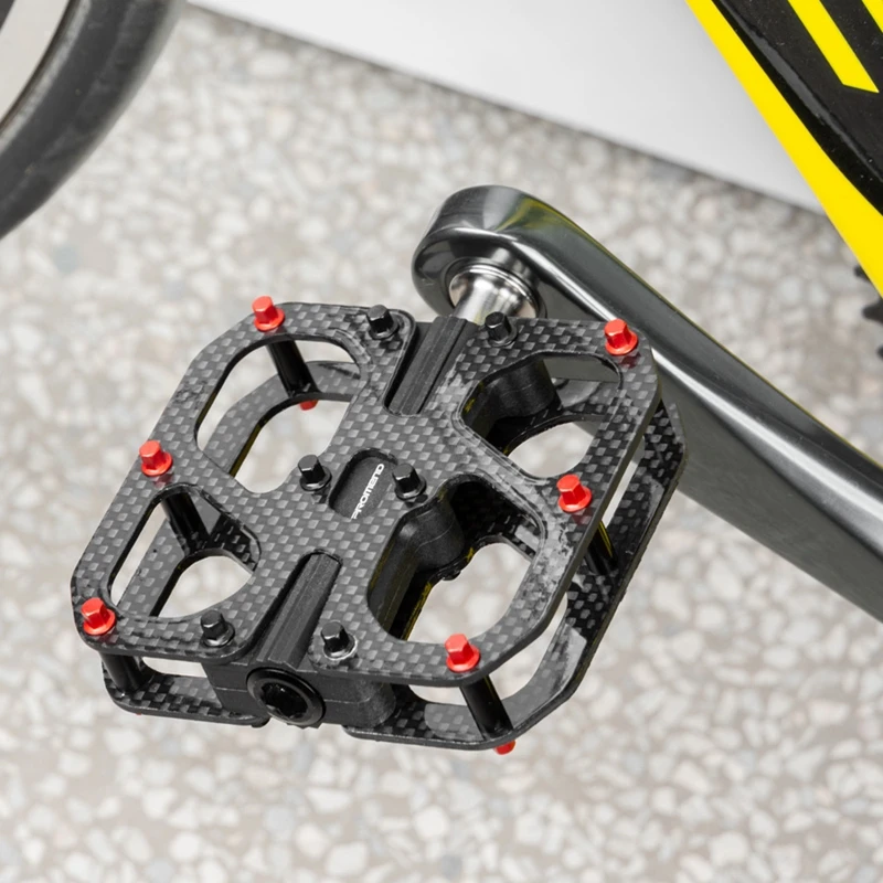 Pedali PROMEND Ultraleggeri In Carbonio E Titanio - Piattaforma Con 3 Cuscinetti - Per MTB/strada - Foto 2