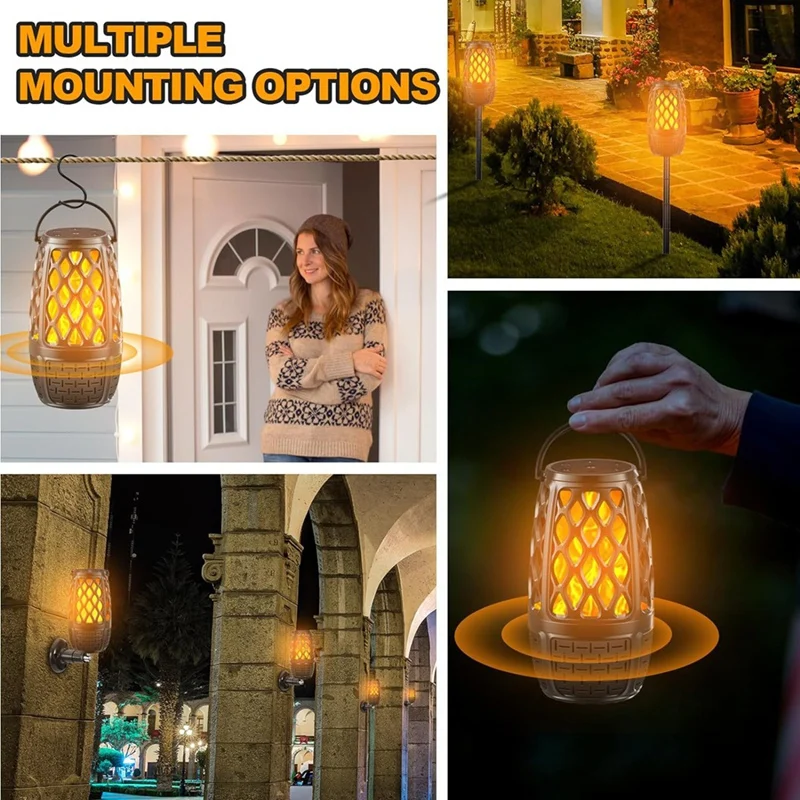 Outdoor Bluetooth Speakers Waterproof Patio Speaker With Lights Multi-Sync