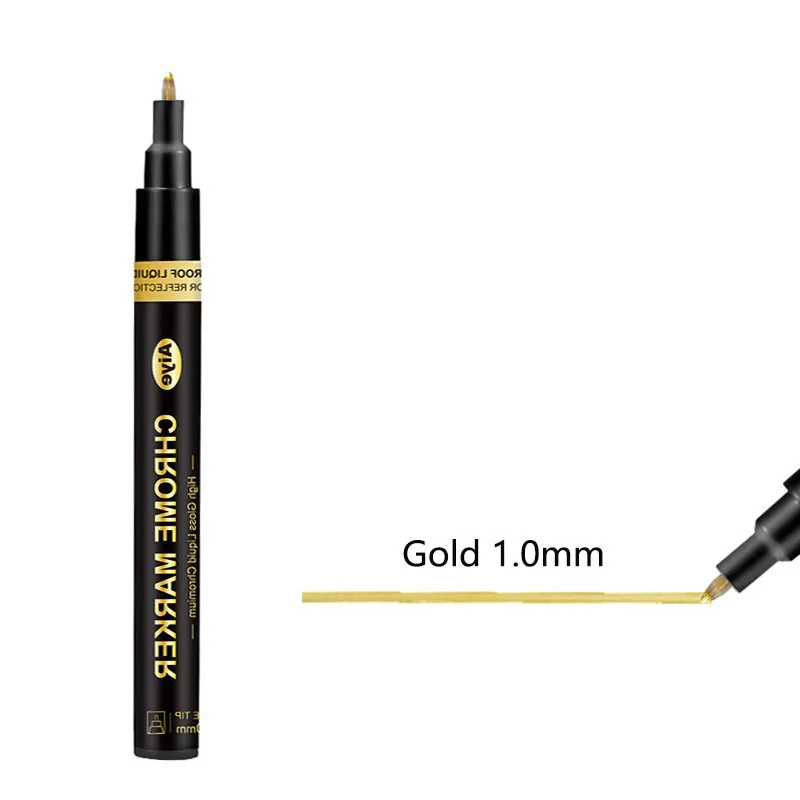 Gold Silver Copper Metallic Liquid Chrome Mirror Marker Pen Art Paint  Stationery Waterproof Reflective Effect Craftwork Pen