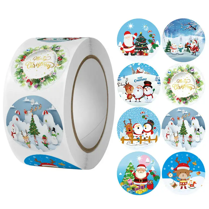 Children's Christmas gift label stickers School teachers commended students reward Self-adhesive Decorative gifts series - Image 25