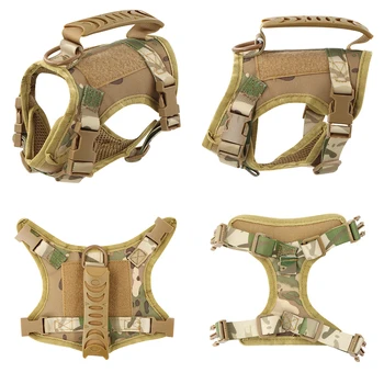 Tactical Cat Harness Leash Adjustable Puppy Vest For Military Small Dogs Harnesses 9Pcs Patches Walking Training Cat Accessories 2