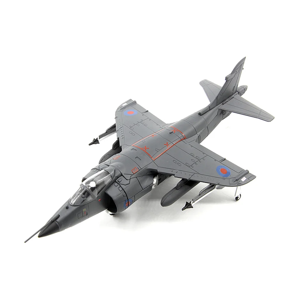 1:72 Malvinas War Harrier Jump Fighter Jet Plane Diecast Metal Airplane Aircraft Ornament Model Boy Birthday Toy Gift