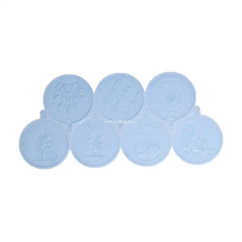 

Halloween Theme Silicone Resin Moulds with Hole Pendants Moulds DIY Craft Molds for Hand-Making Earring Pendant Dropship
