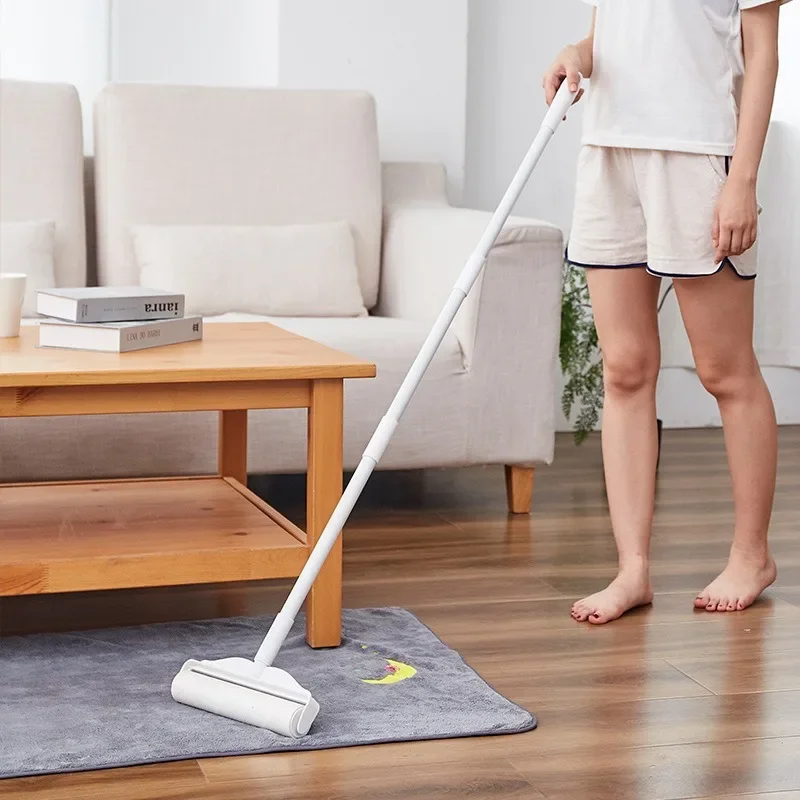 Description Picture 2 of itemPortable Hair Remover Roller Long handle Sticky Hairs Device Tear Type Pet Clothes Hairs Remover Lint Bed Floor Cleanup Tool