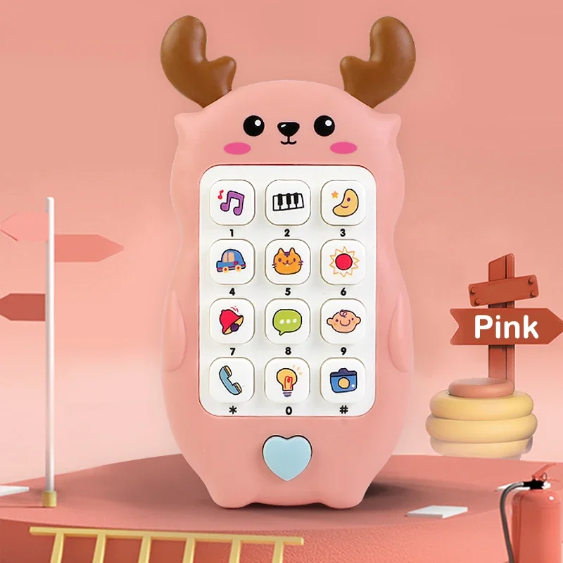 Montessori Educationtoys Baby Can Chew on Light Music Mobile Phone Toys Baby Early Education Puzzle Phone Toys for Kids Gift 6