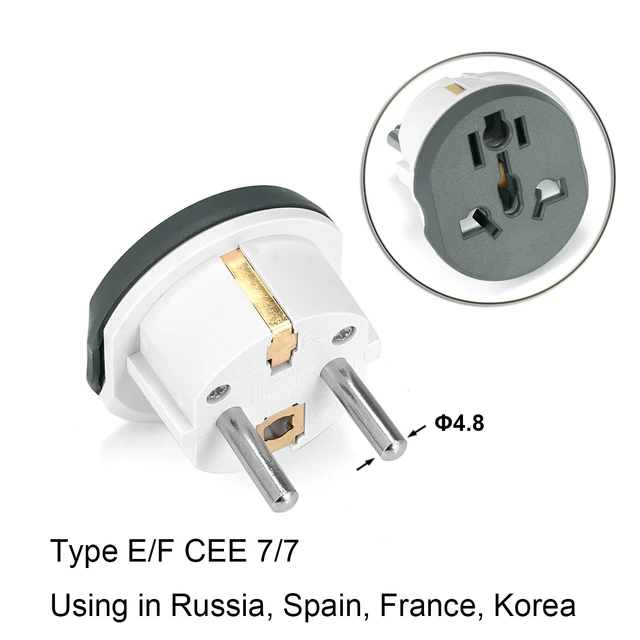 EU Plug-Gray 4.8mm