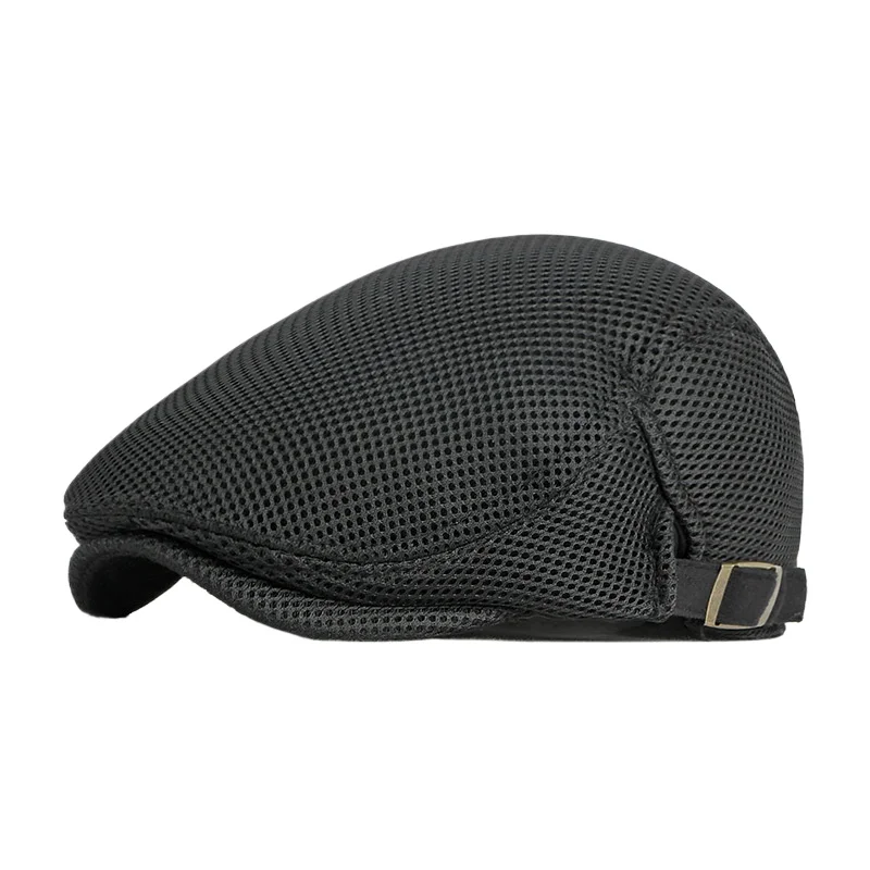 Casual Hat Men Mesh Newsboy Caps British Painters Spring and Summer Ventilate Adjustable