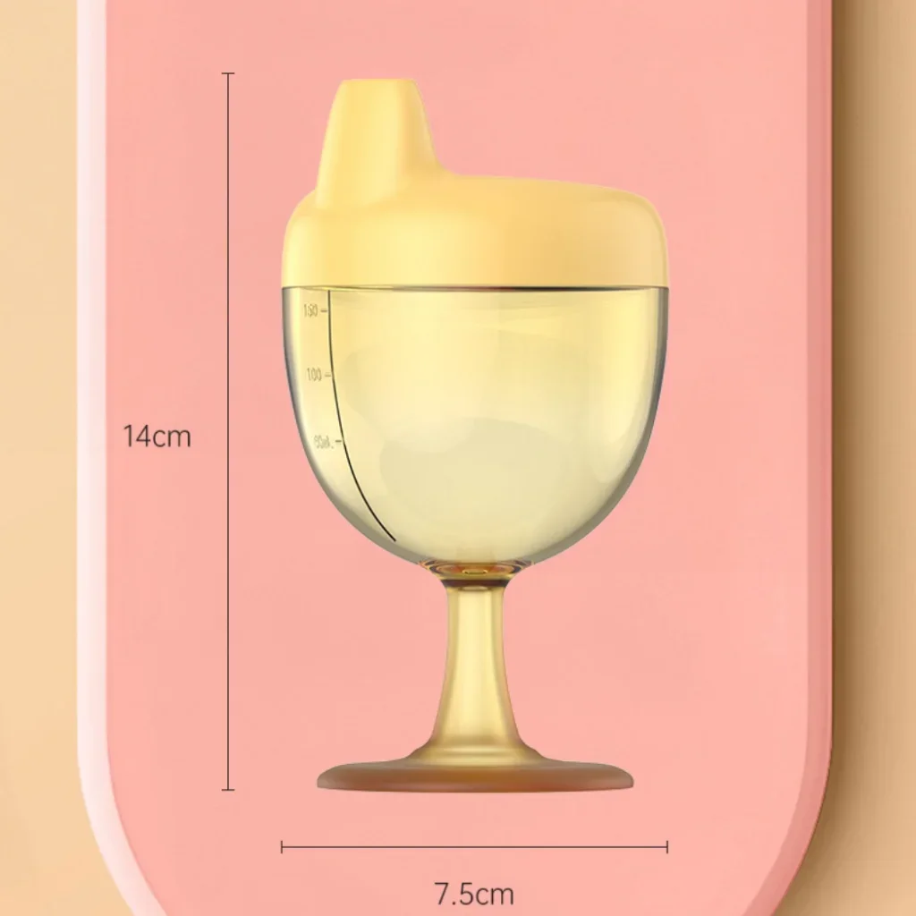 150ml 용 빨대컵, 새지 않는 흘림 방지 용 훈련컵, 부드러운 오리주둥이형 스파우트, BPA 프리, 낙하 방지 음료병