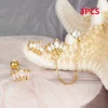3 pièces en acier inoxydable couronne Double trou chaînes Cartilage Srecw dos boucles d'oreilles ensemble pour femmes oreille Helix Piercing bijoux