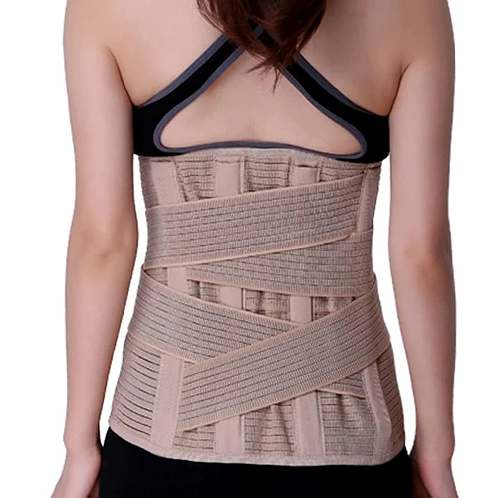 Orthopedic Posture Corrector Brace Elastic Adjustable Lower Back Support Waist Trimmer Belt Lumbar Support Belt for Men Women