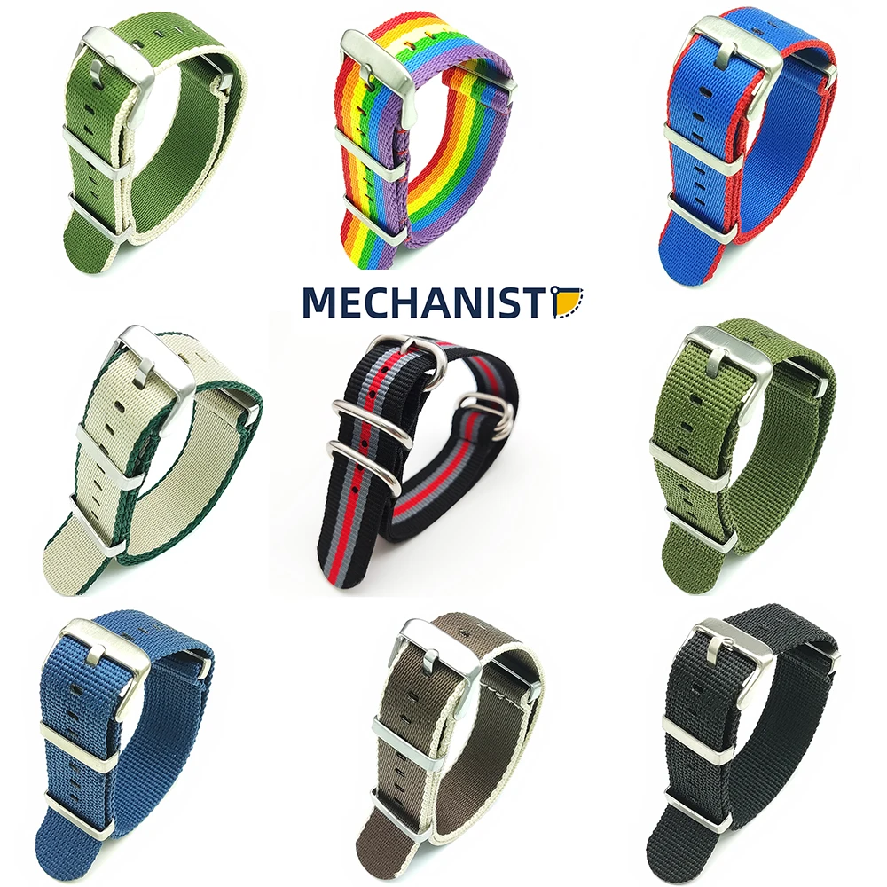 

Mechanic Watch Accessories 20MM Color High Quality Nylon Strap Canvas Band Suitable for 40mm Automatic Men's Watch Strap