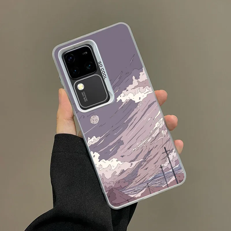 Anime Art Sky Landscape Laser Phone Case - Shockproof Cover