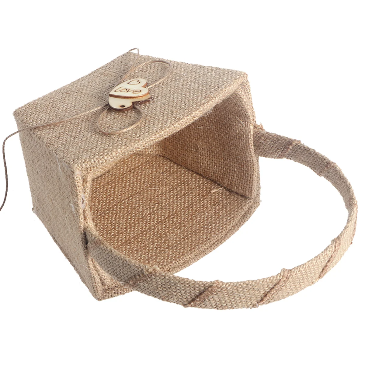 

Wedding Flower Girl Basket Burlap Basket Vintage Wedding Burlap Flower Girl Basket Wedding Birthday Anniversary Celebrations