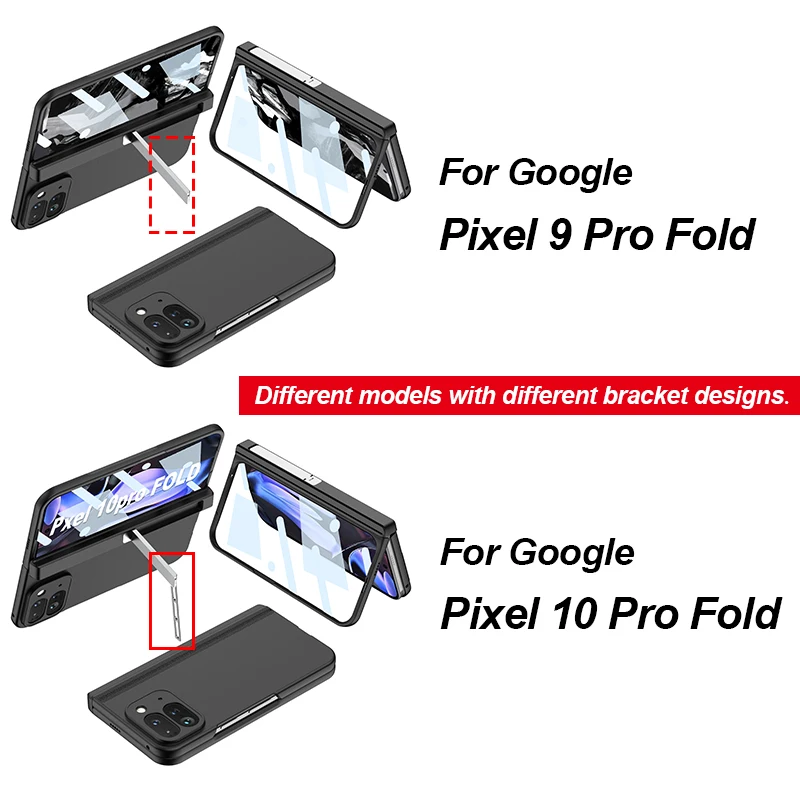 Magnetic Hinge Armor Stand Case with Front Screen Glass Protective Cover