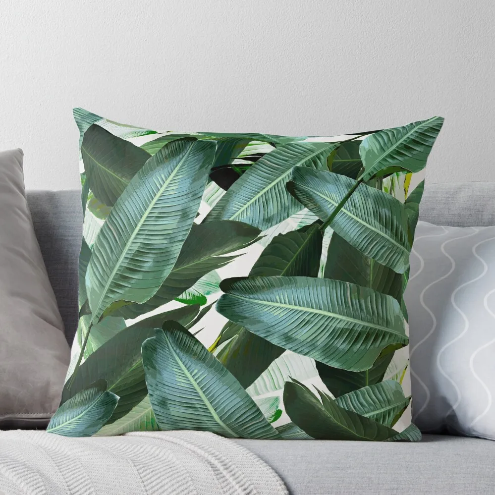 

Banana Leaf Swaying Palm print Throw Pillow Christmas Throw Pillows Covers Luxury Pillow Case sleeping pillows