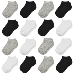 16 Pairs Ankle Socks - Toddler Low Cut Socks -  for 1-13 Years Boys Girls School Socks