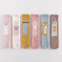 Floor Socks Warm-keeping Super Soft Cartoon Pattern Feet Warmer Newborn Knee Long Cartoon Socks Baby Socks for Dorm 2