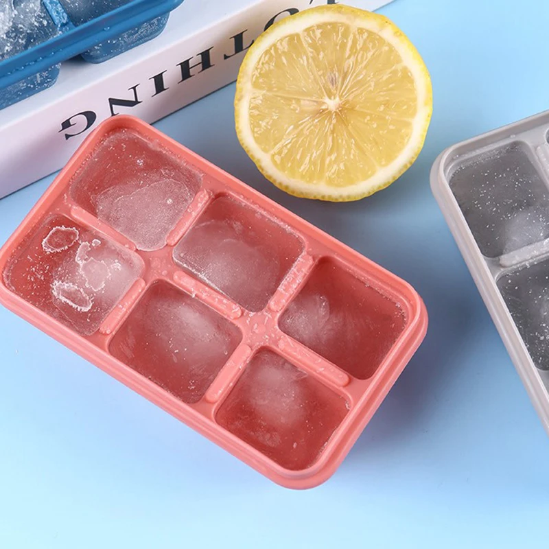 Whiskey Ice Cube Maker Tray Mould 6 Girds Silicone Square Ice Mold