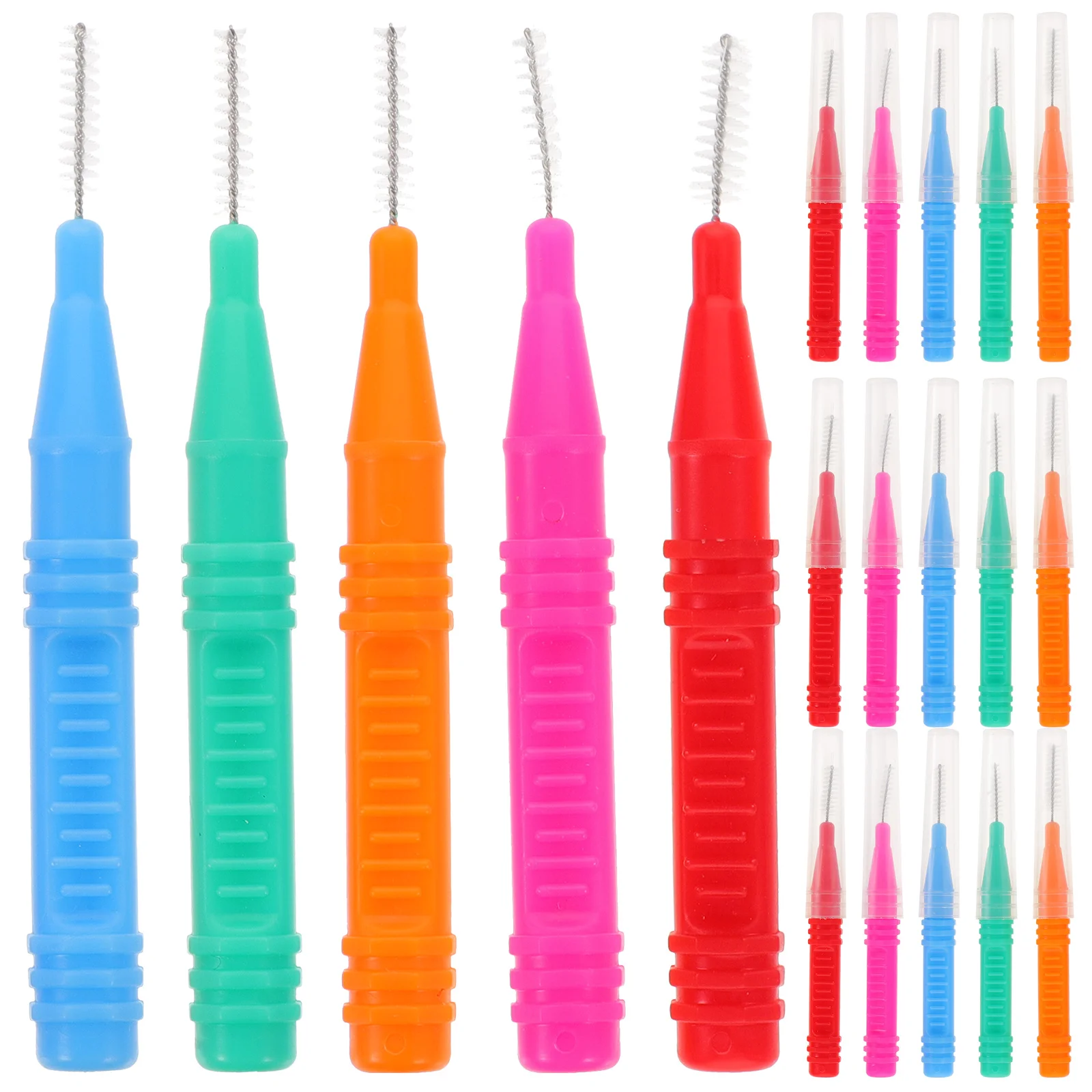 

100 Pcs Interdental Brush Teeth Cleaning Brushes between Toothbrush Floss Head Pp Flosser Oral Care