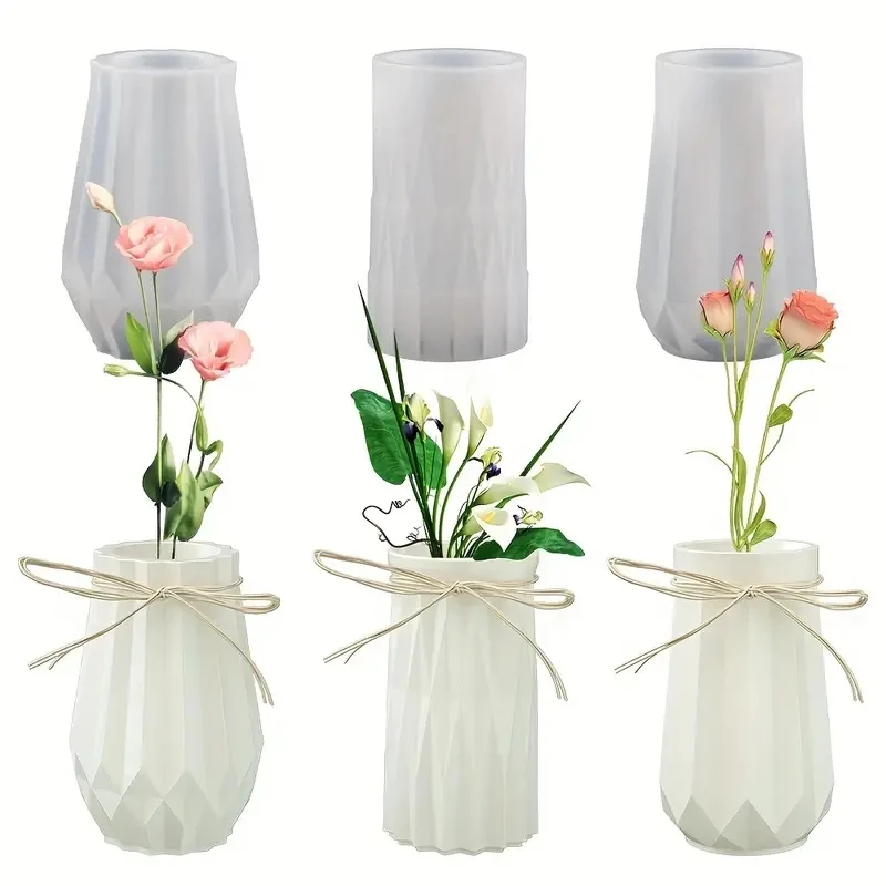 CraftsPlanterVasesSiliconeMoldsForDIYEpoxyPlasterFlowerPot