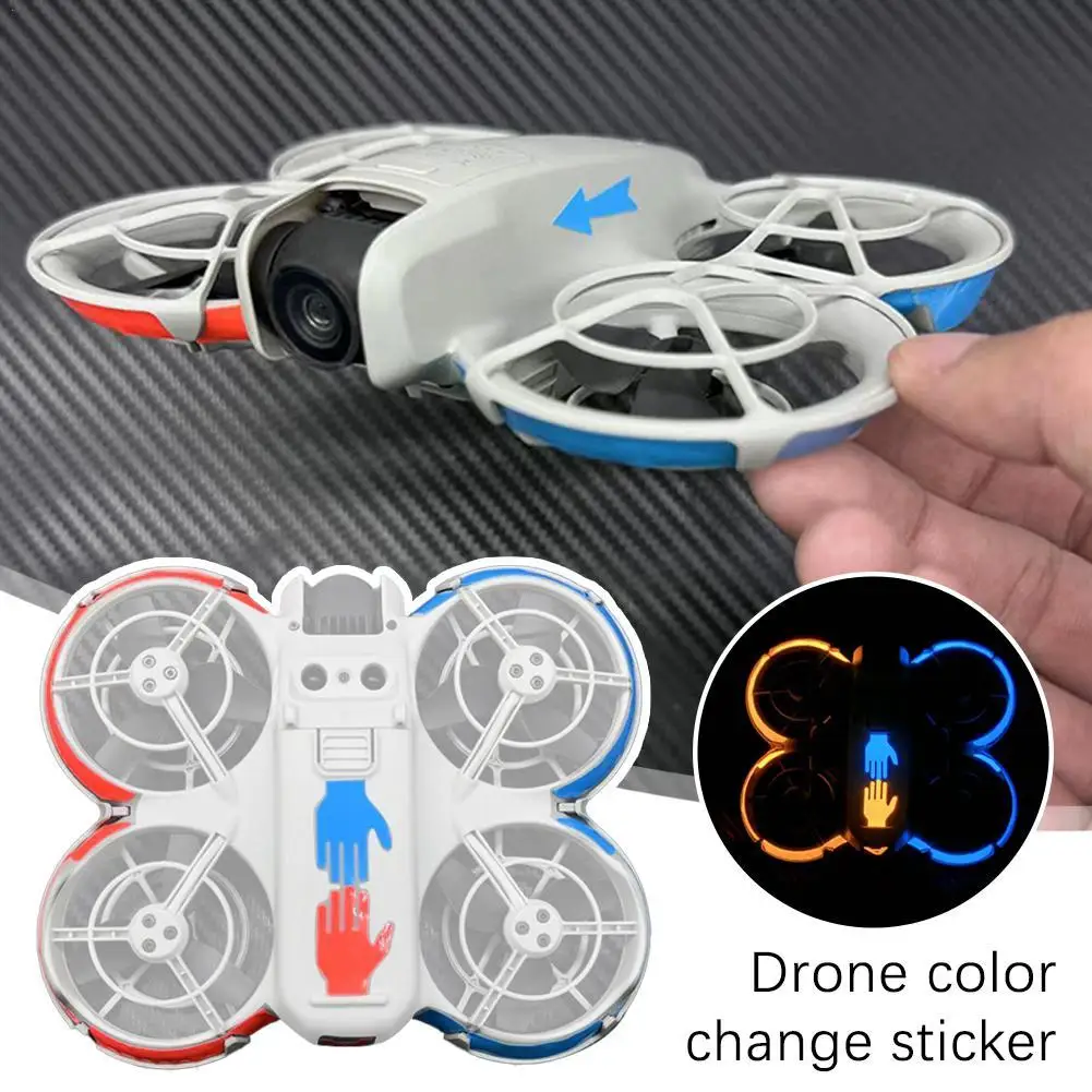 For DJI Neo Colorful Luminous Stickers Waterproof Anti Fouling Drone Color Change Sticker Red And Blue Color Drone Accessories