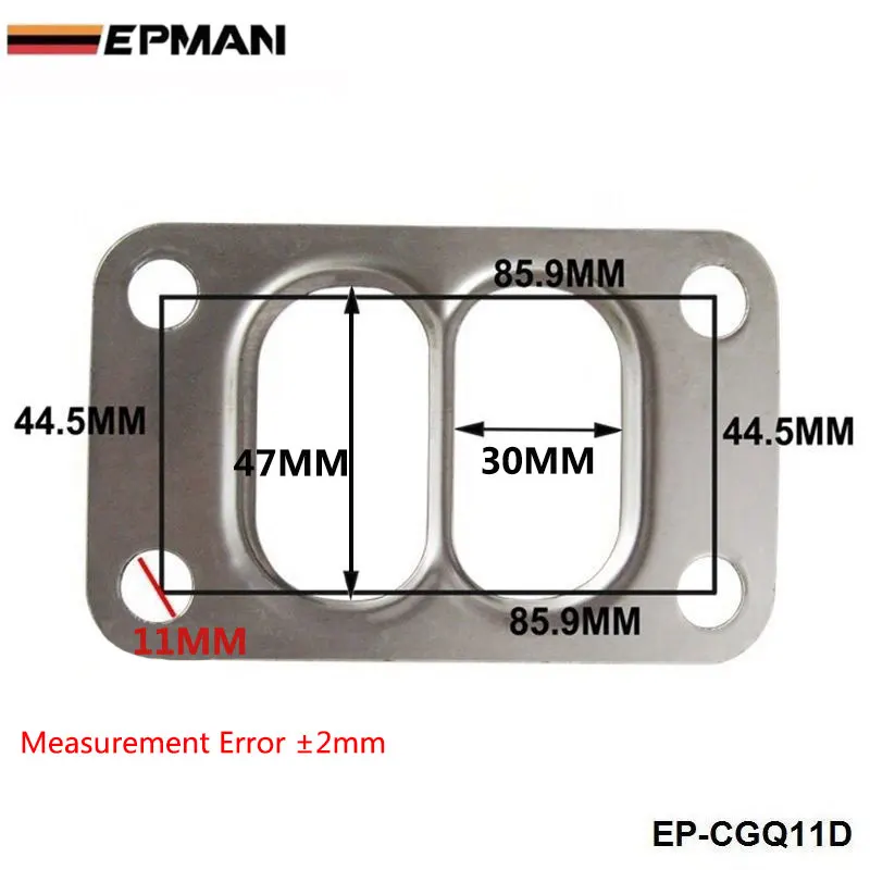 EPMAN 10PCS/LOT T3 T34 T35 T38 Twin Entry Divided Turbo Manifold Turbine Inlet Gasket 304 Stainless Steel EP-CGQ11D