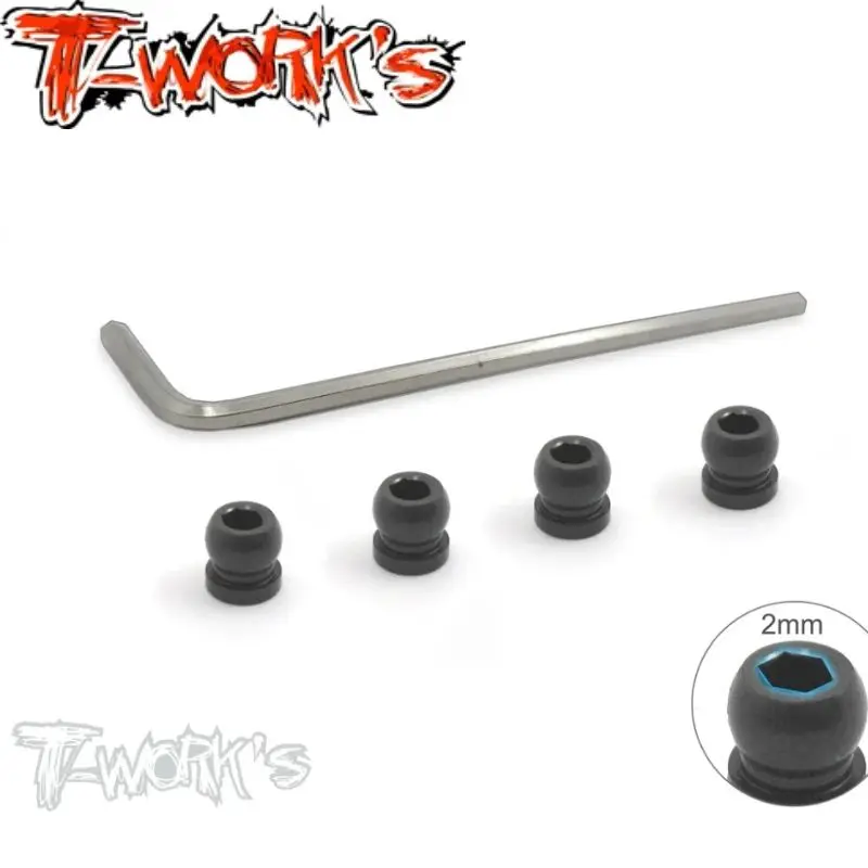 

Original T works TE-156-4 7075-T6 Hard Coated Alum. 4.5mm Pivot Ball With 2mm Hex ( For Serpent Project 4X ) 4pcs. Rc part