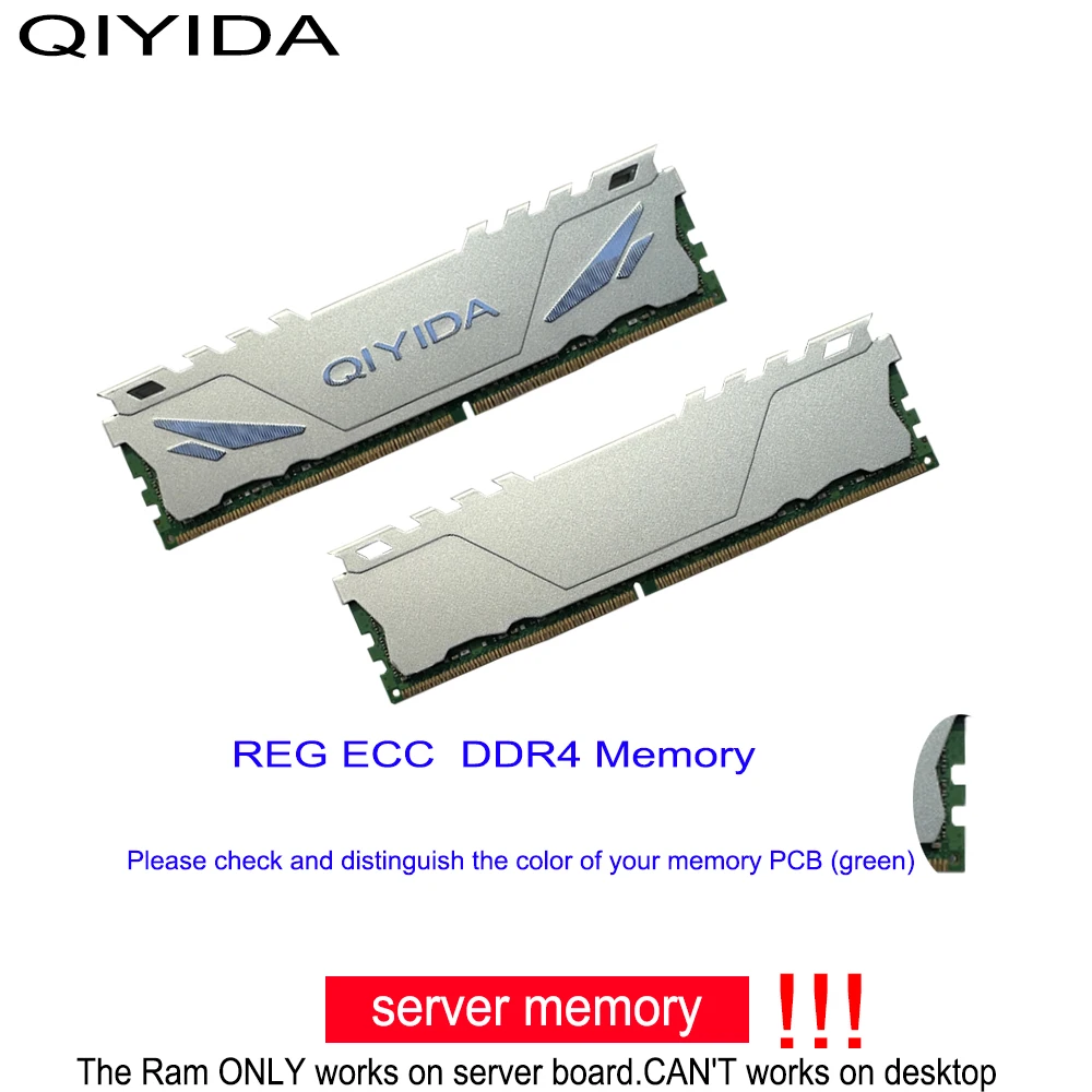 QIYIDA DDR4 REGECC Ram 16GB PC4 2133MHz or 2400MHz 2666MHZ 2400 or